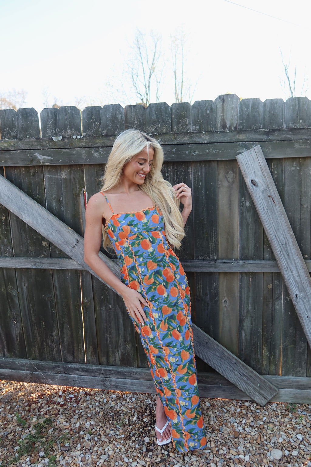 The Orange Grove Midi Dress