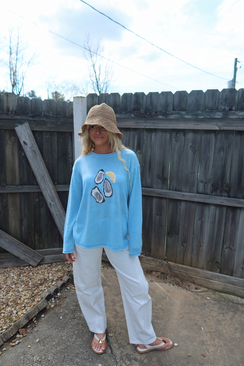 Beach Knit- Oyster Blue