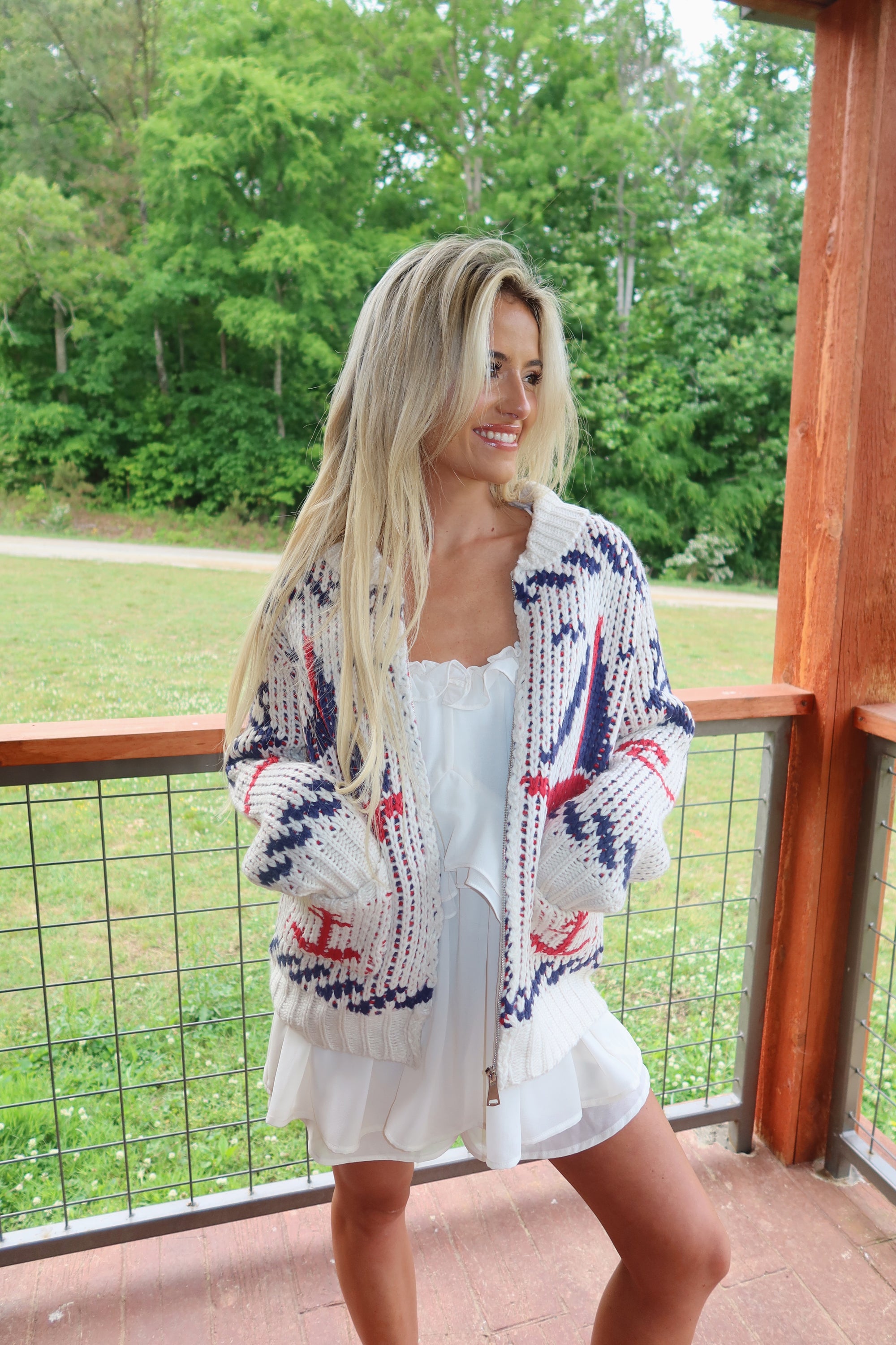 Sailor Zip Up Cardigan