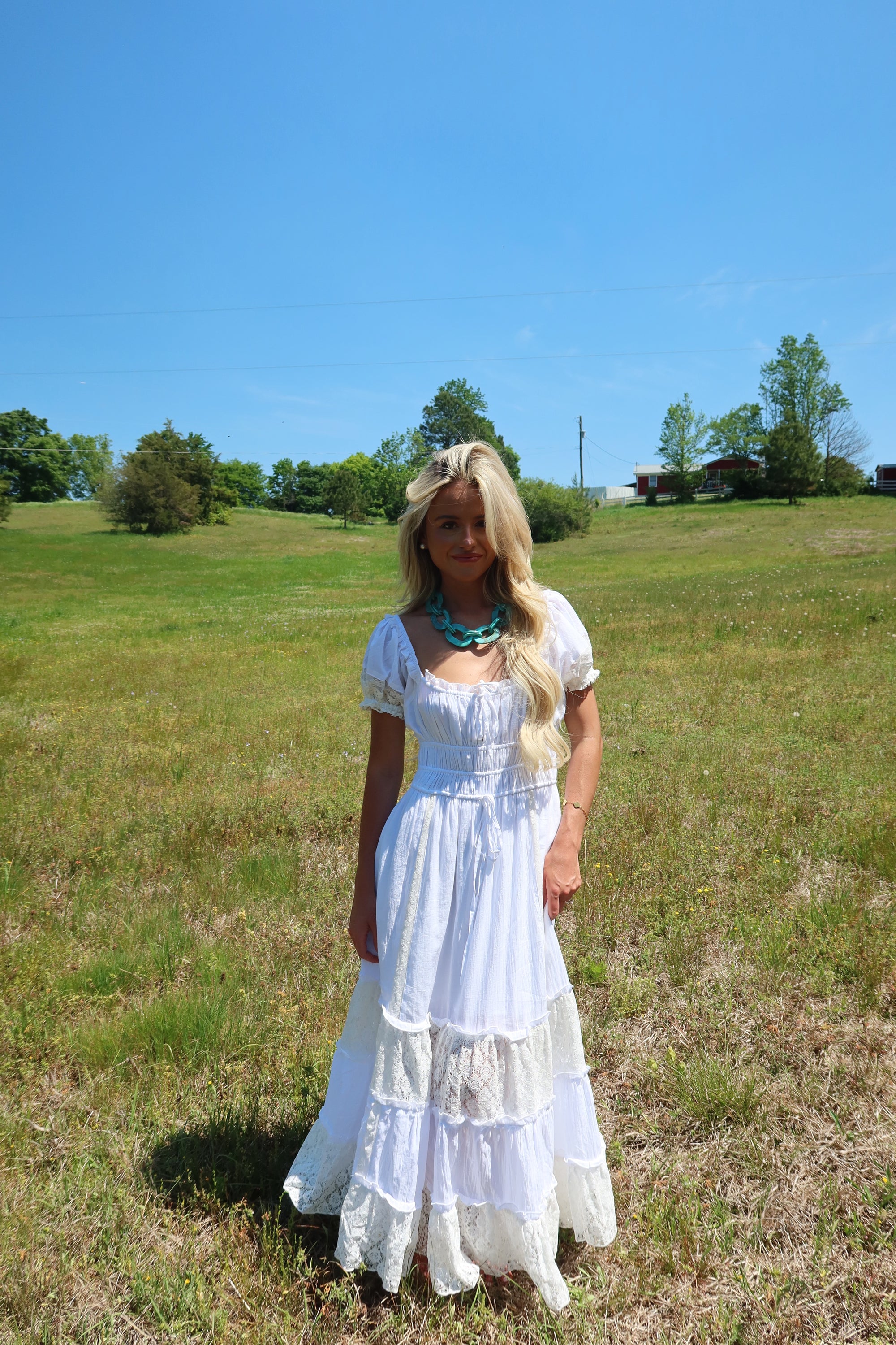 Southern Lace Tiered Maxi Dress