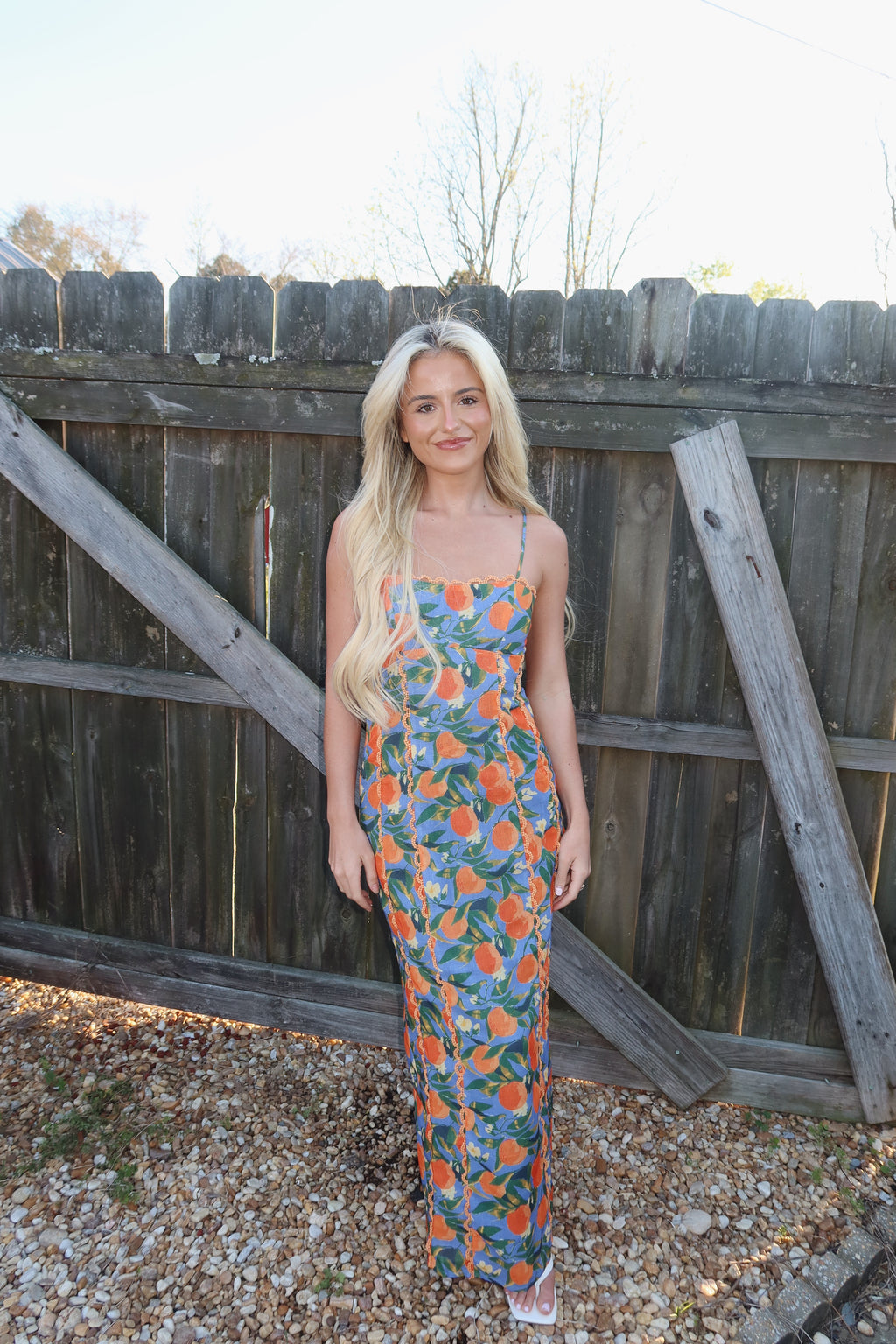 The Orange Grove Midi Dress