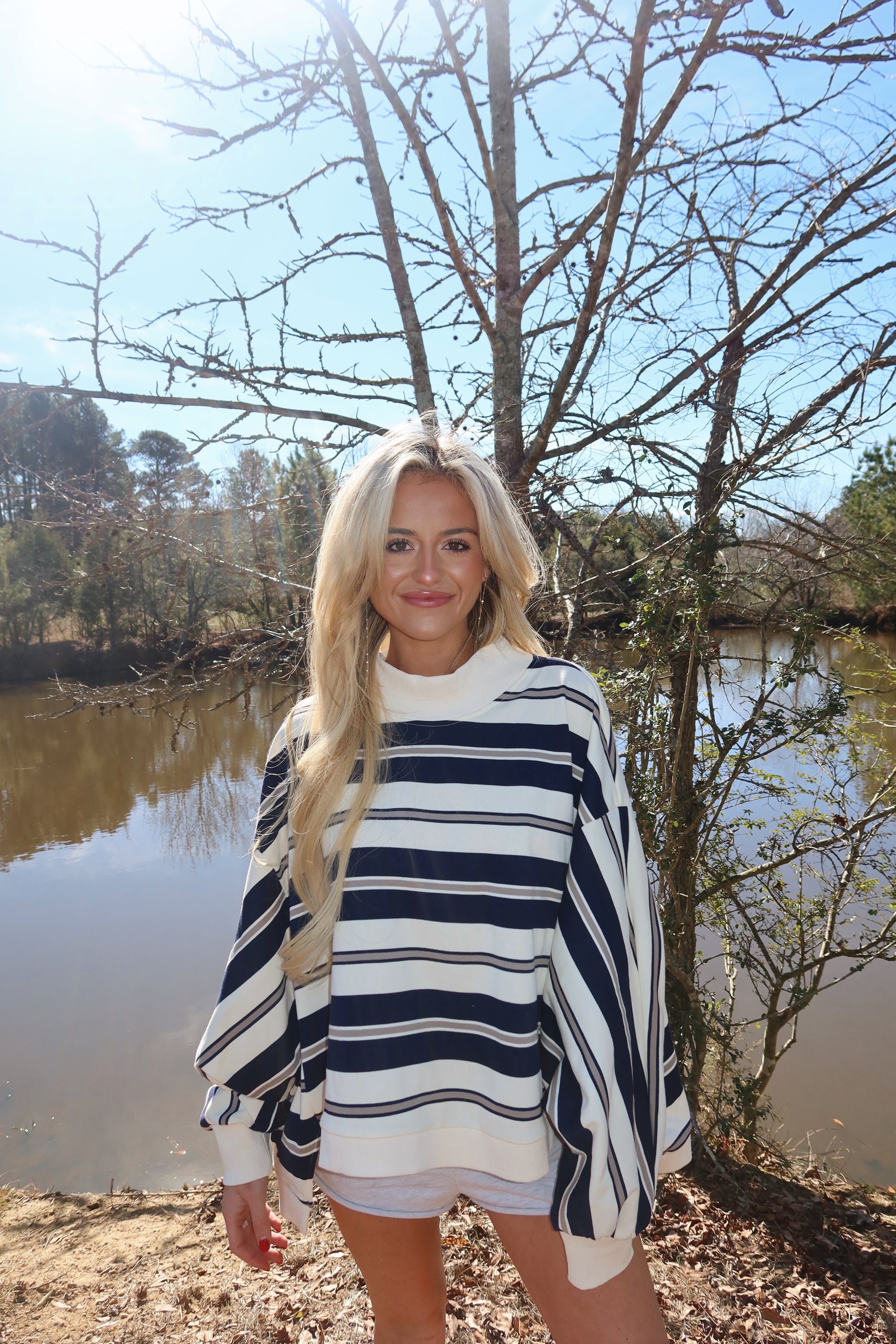 Varsity Mock neck (Navy)