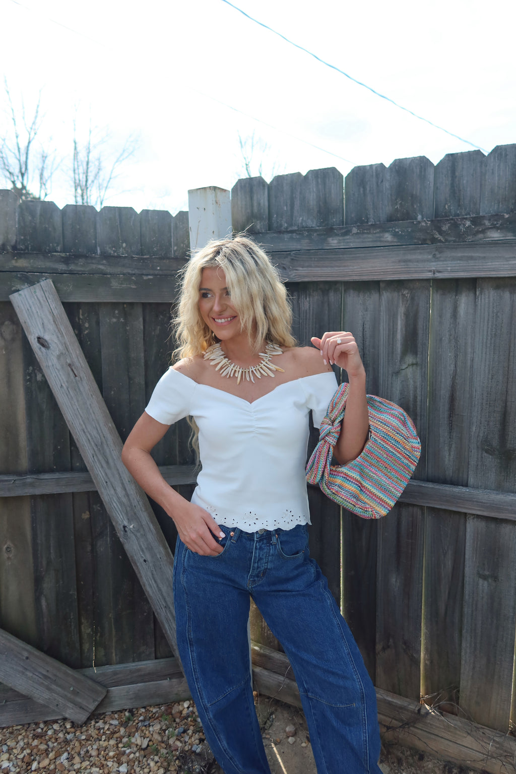 Clarence Scalloped OTS Top