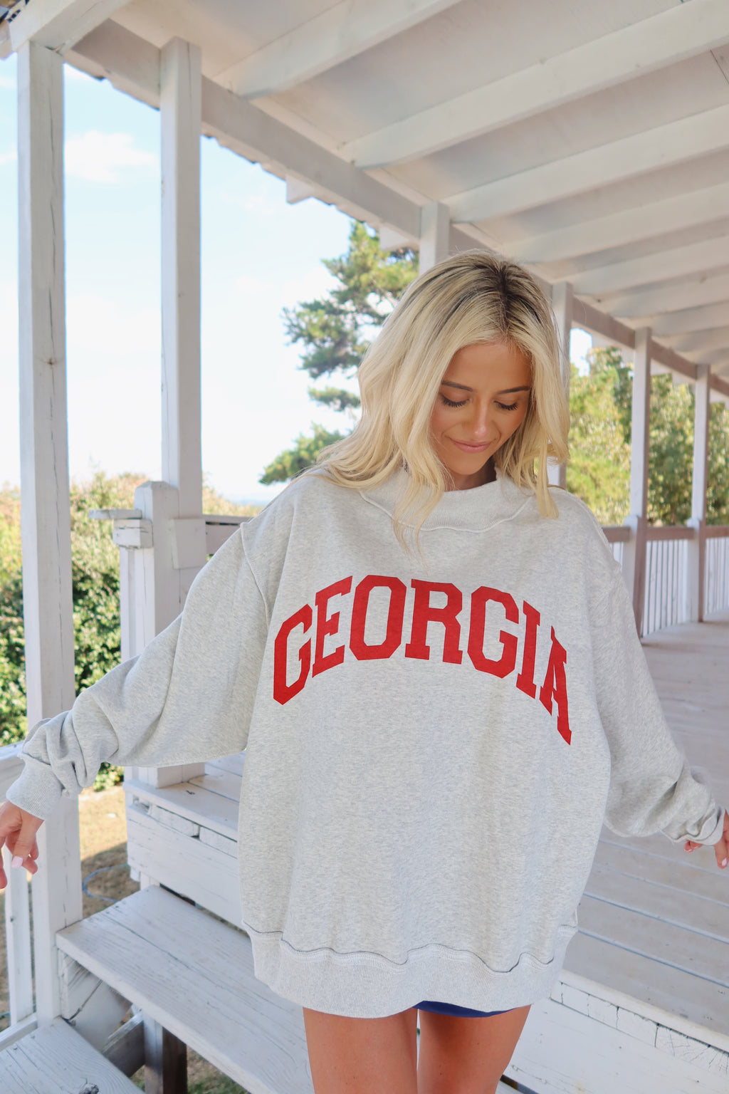 Gameday Mock Neck 'Georgia & GA'