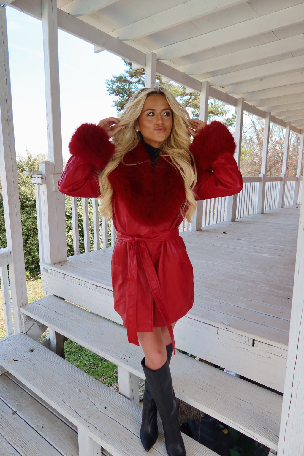 Stacy Fur Trim Jacket