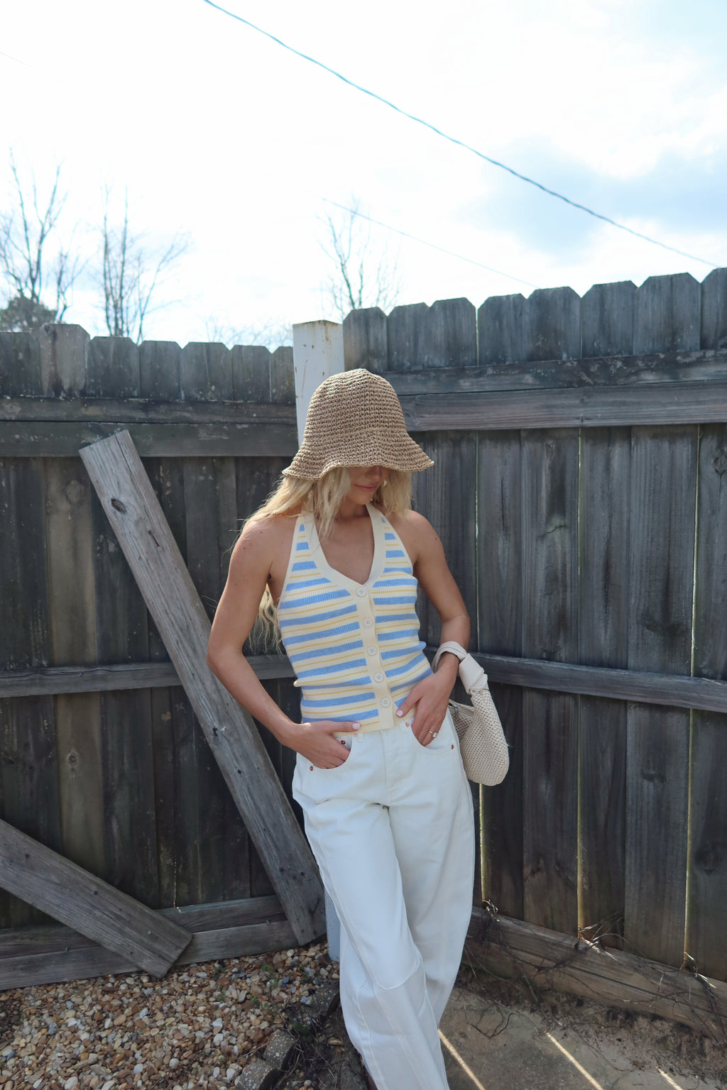 Calla Striped Halter Knit
