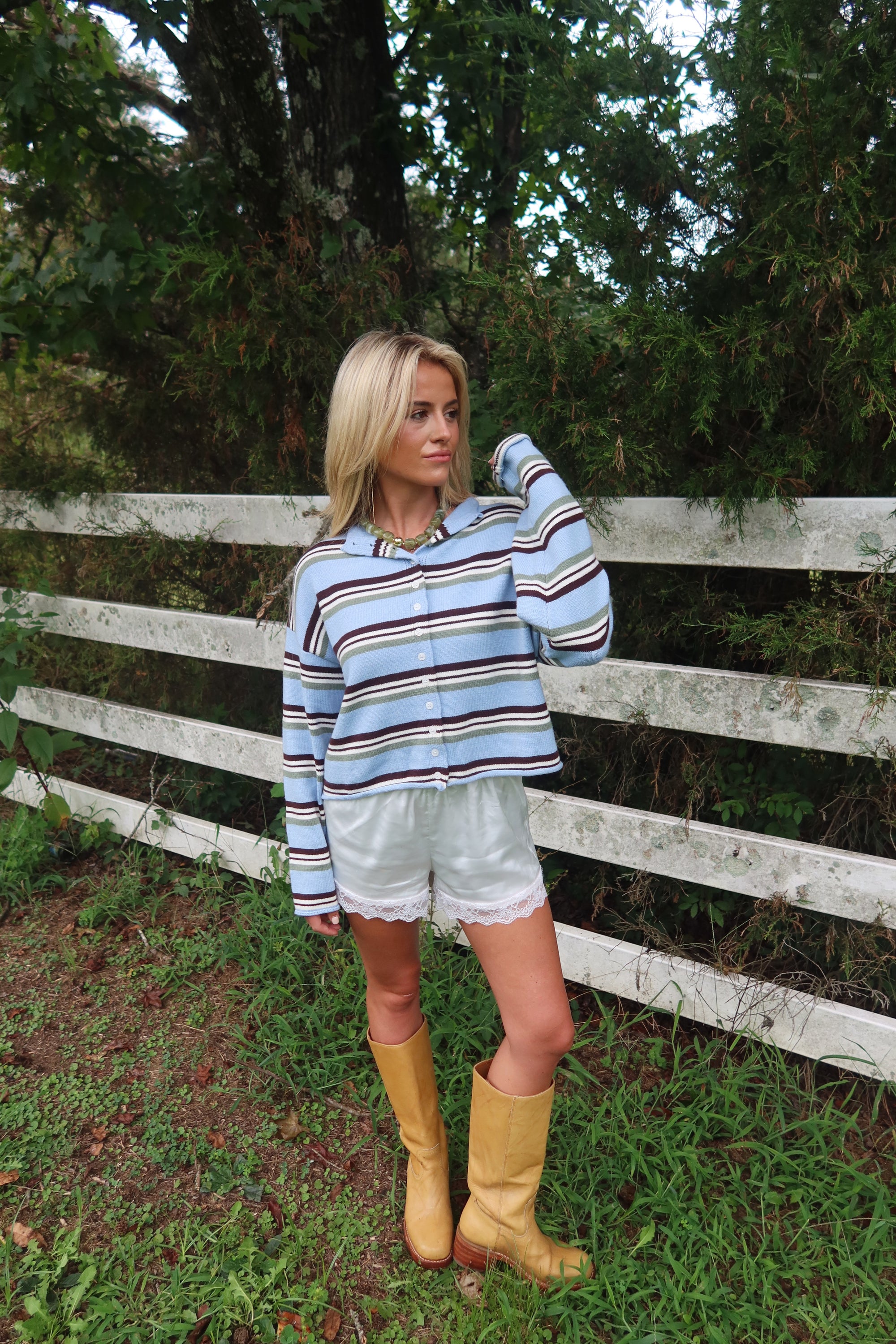 Maeve Striped Cardigan