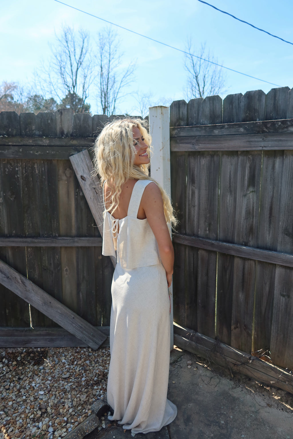 Capri Linen Skirt Set