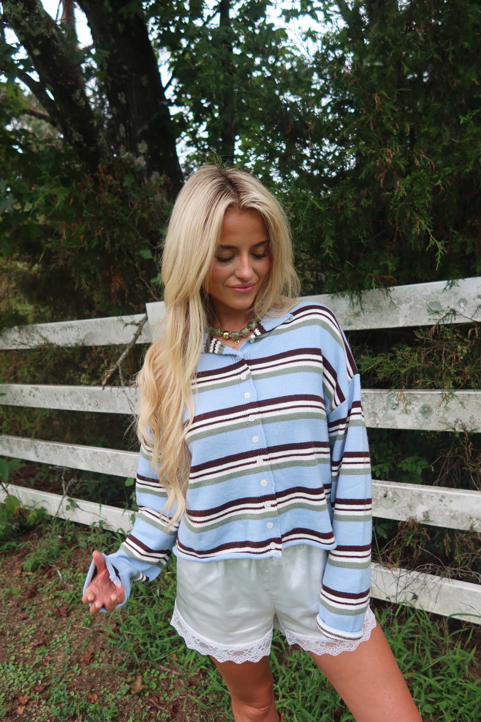 Maeve Striped Cardigan
