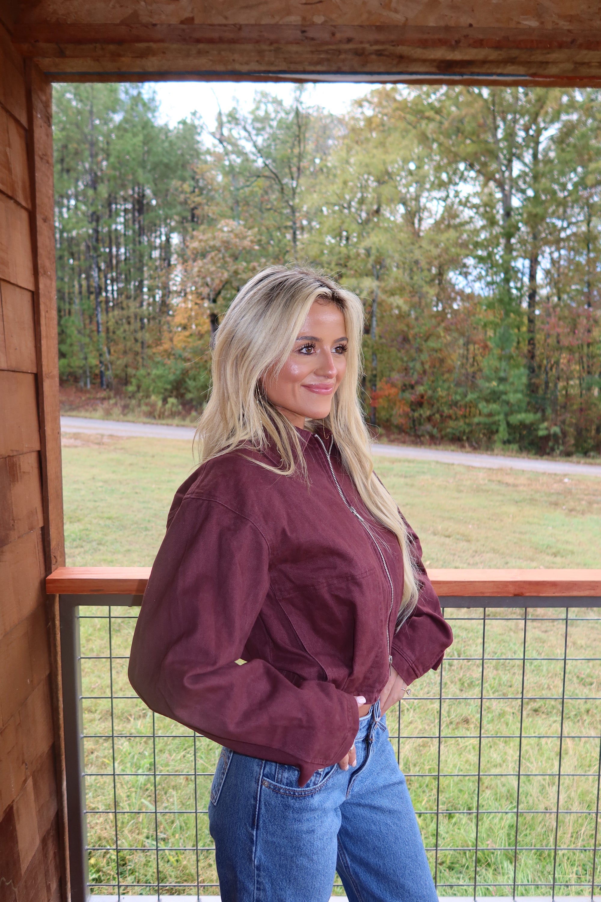 Midnight Merlot Bomber Jacket