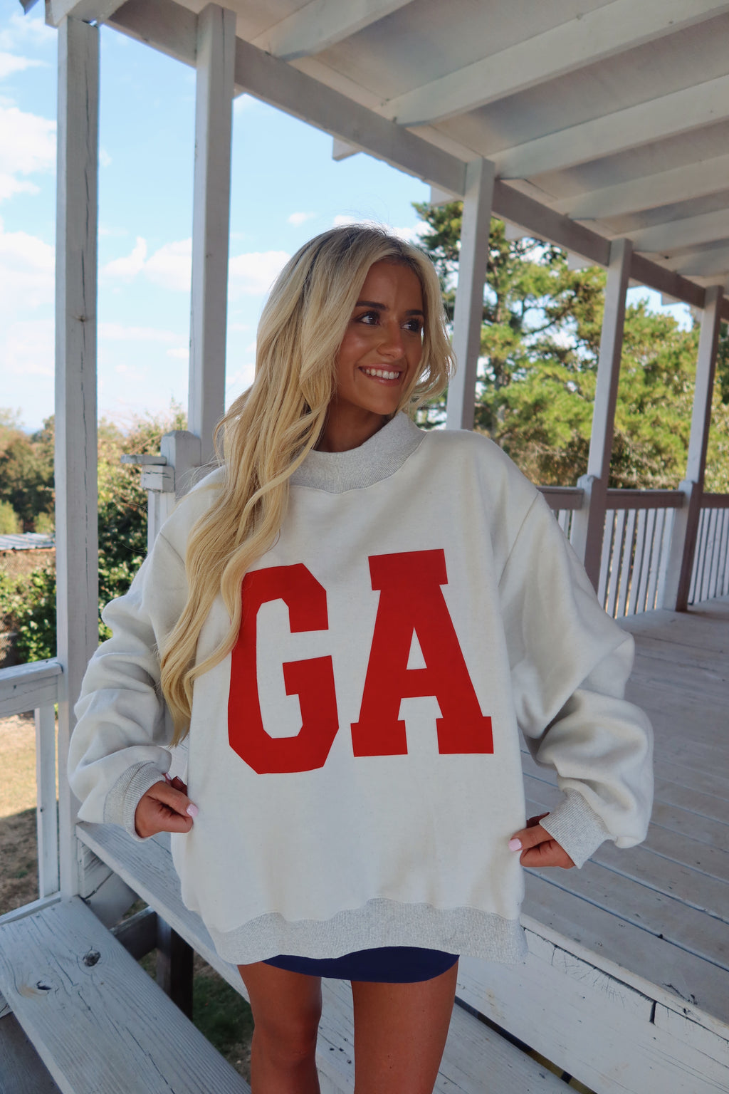 Gameday Mock Neck 'Georgia & GA'