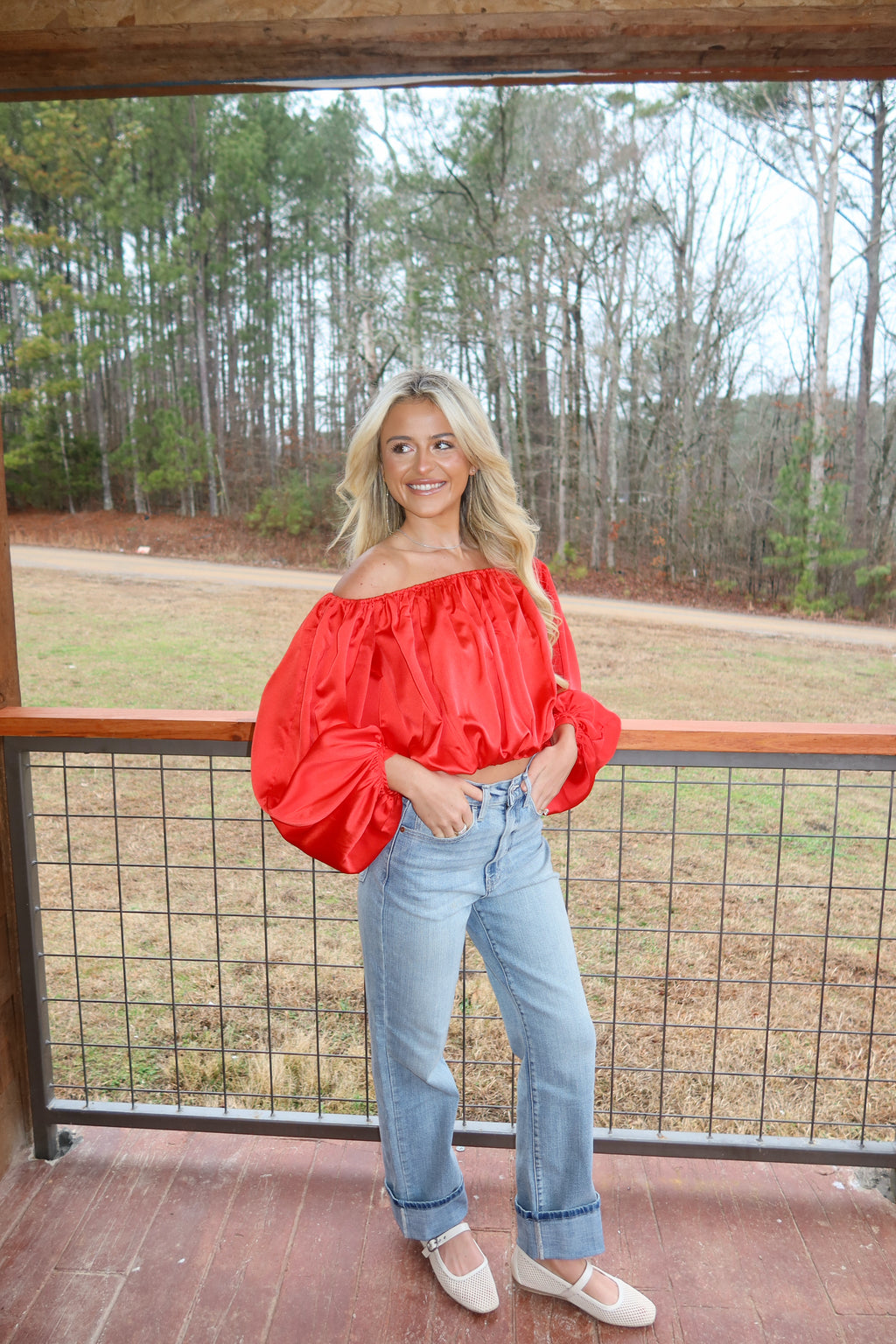 Sienna Blouse (orange-red)