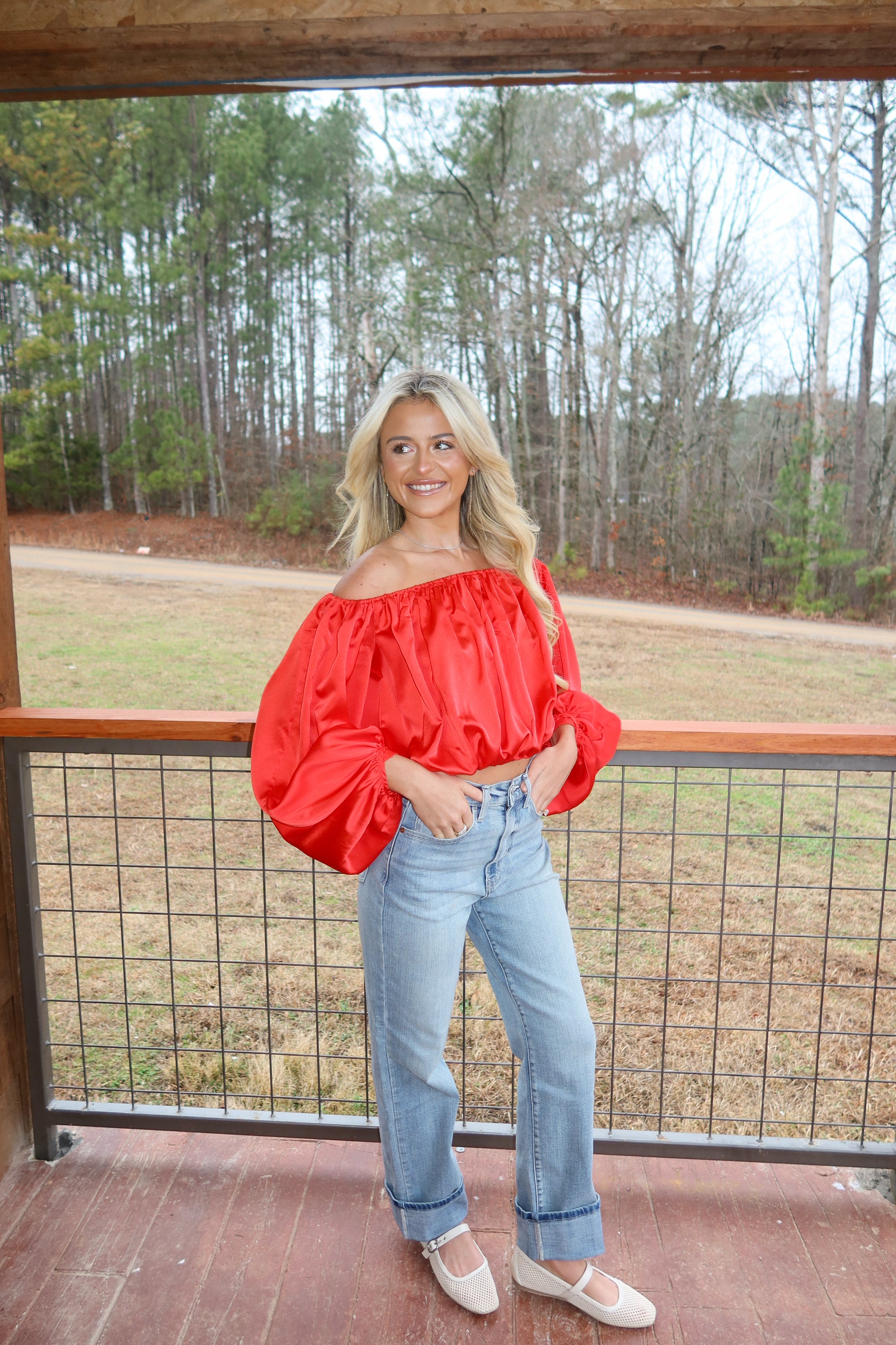 Sienna Blouse (orange-red)