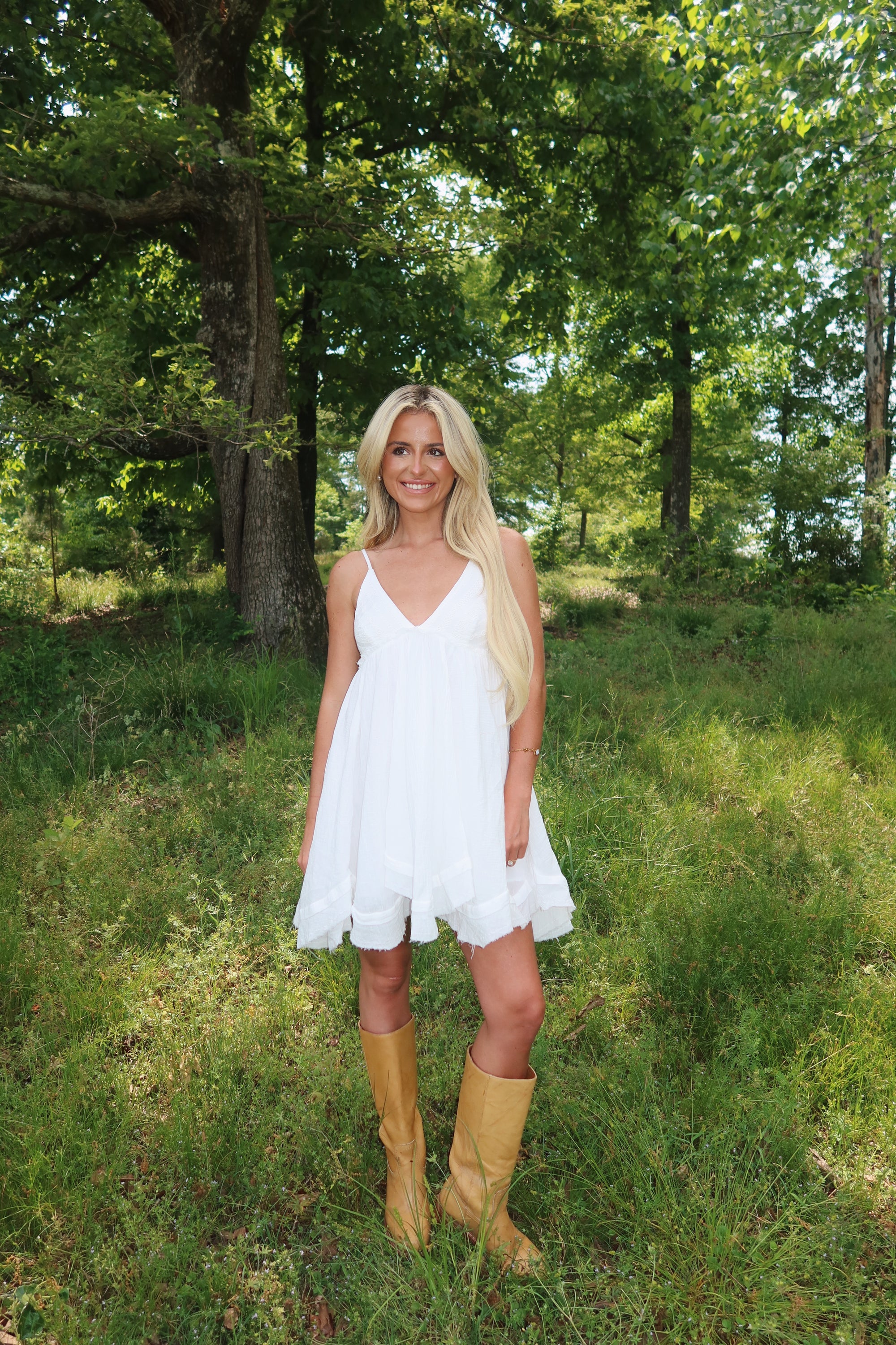 Lumi Embroidered Baby Doll Dress
