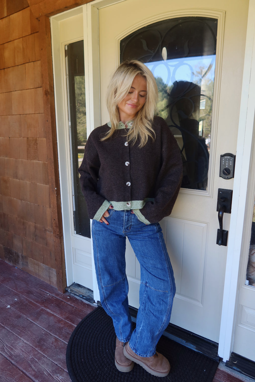 Allie Contrast Trim Cardigan