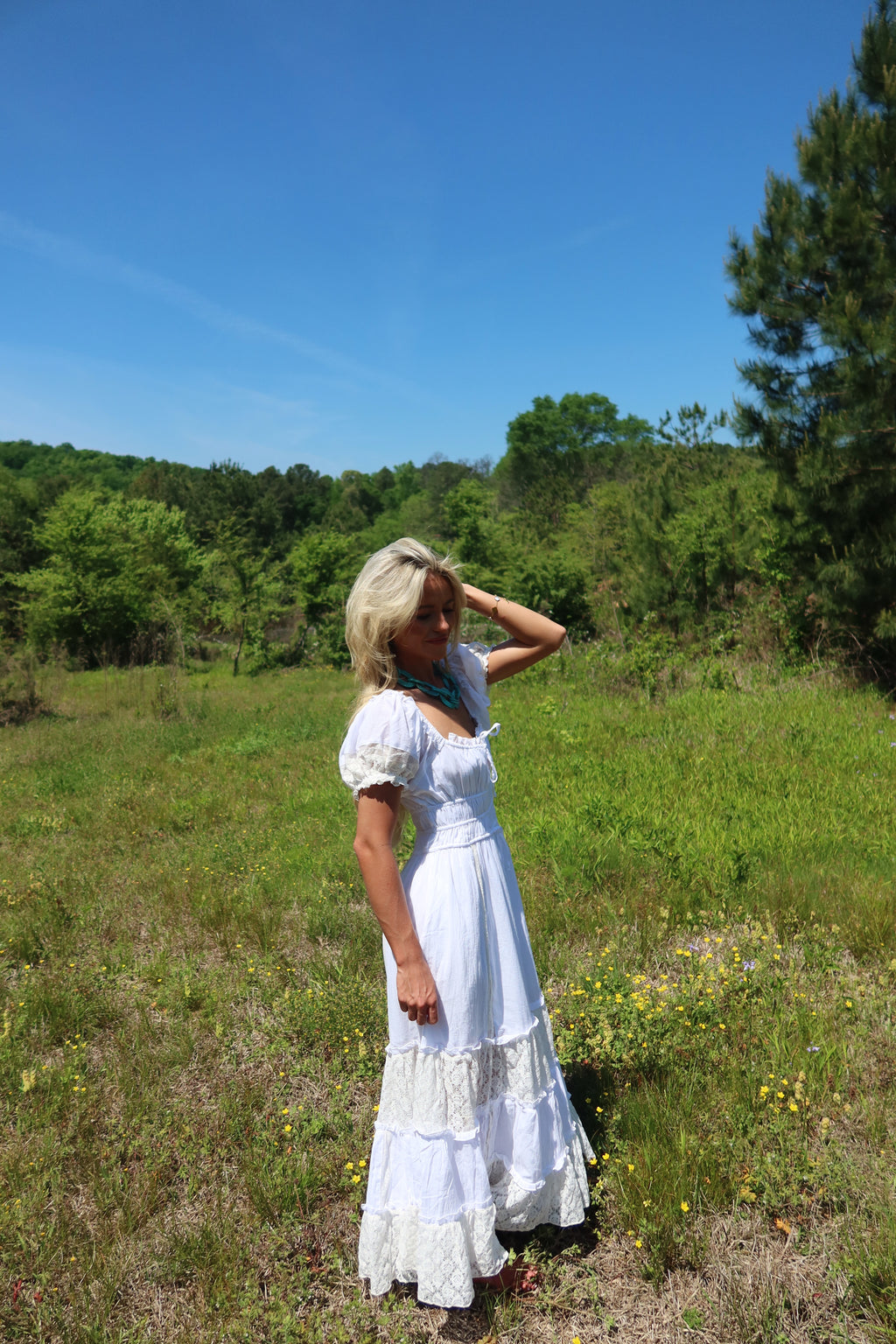 Southern Lace Tiered Maxi Dress