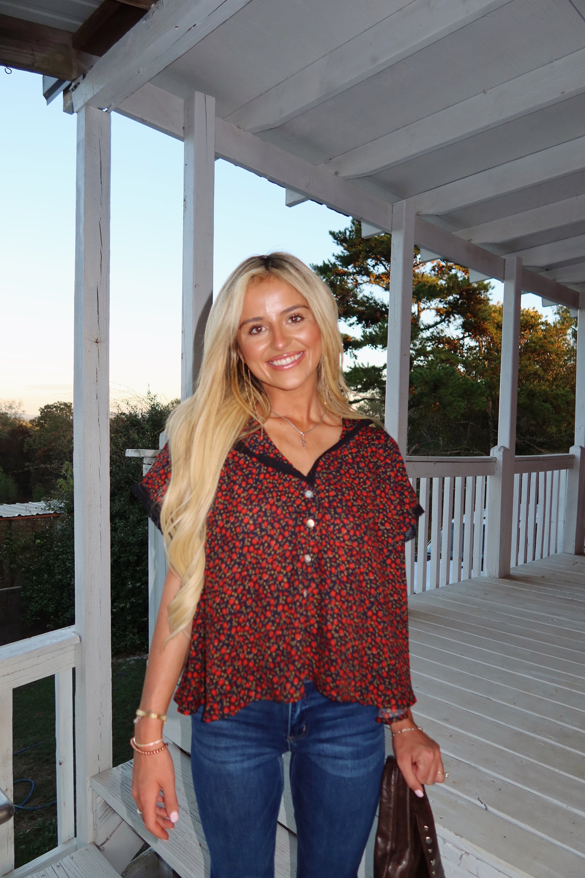 Autumn Floral Blouse