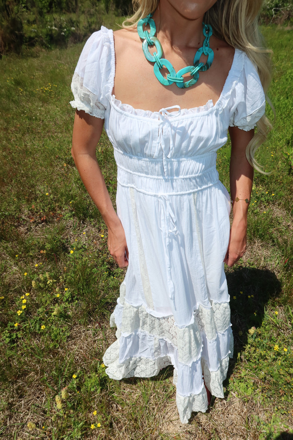 Southern Lace Tiered Maxi Dress