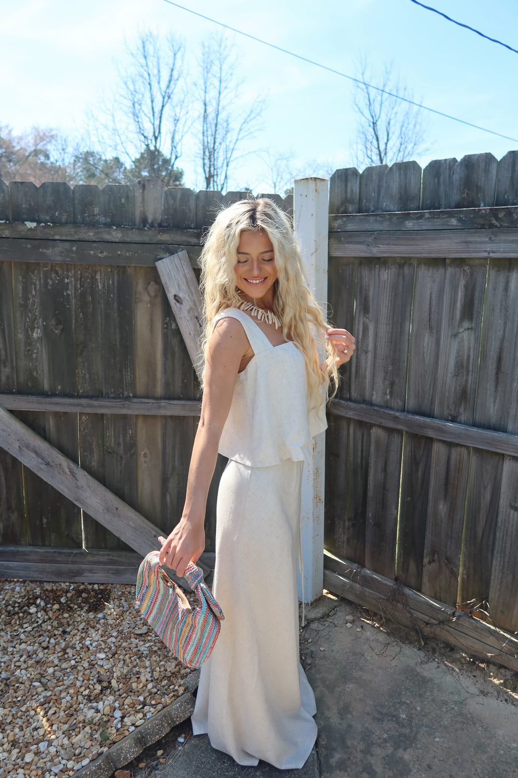 Capri Linen Skirt Set