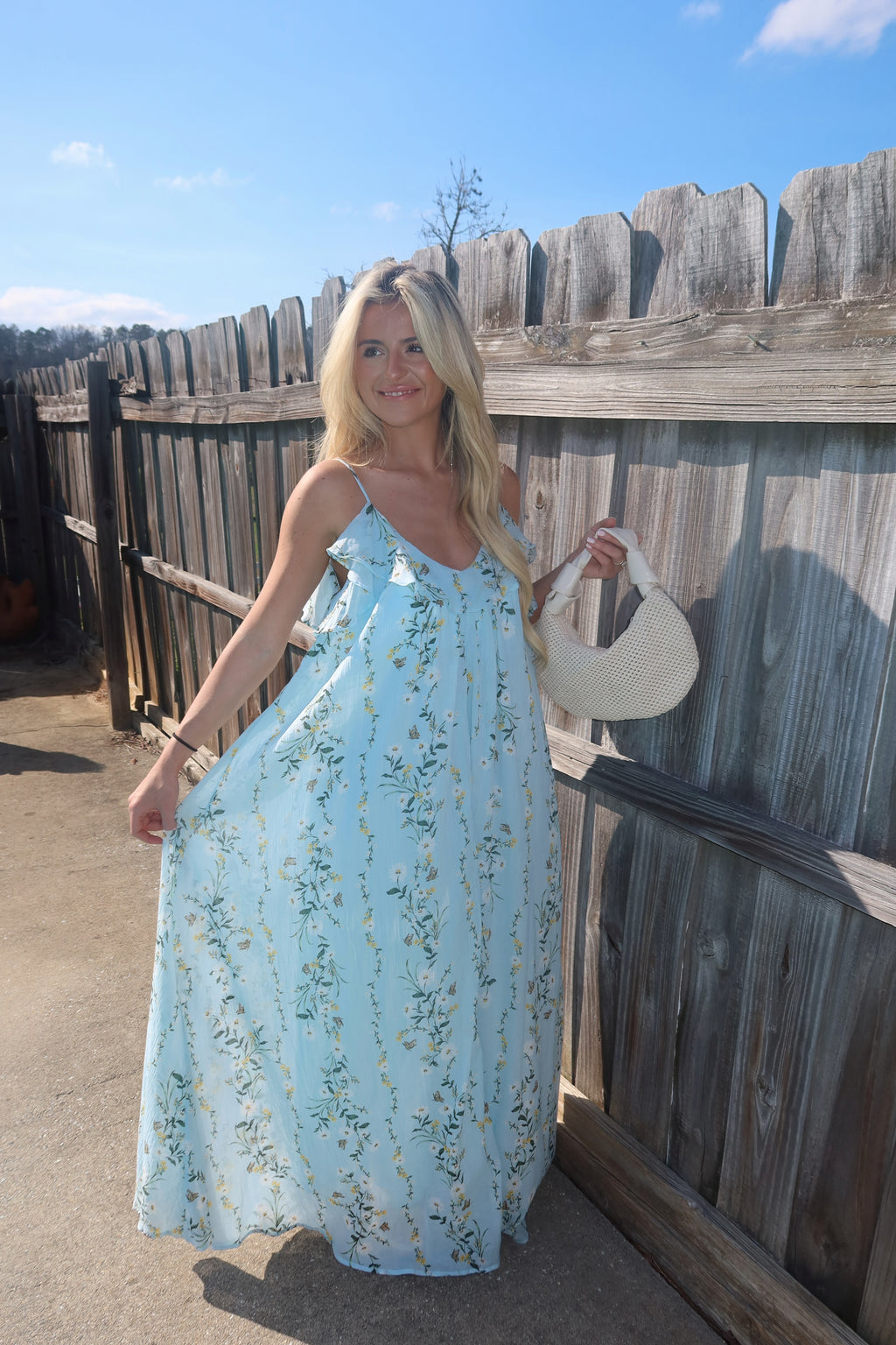 Celestine Ruffle Floral Maxi Dress