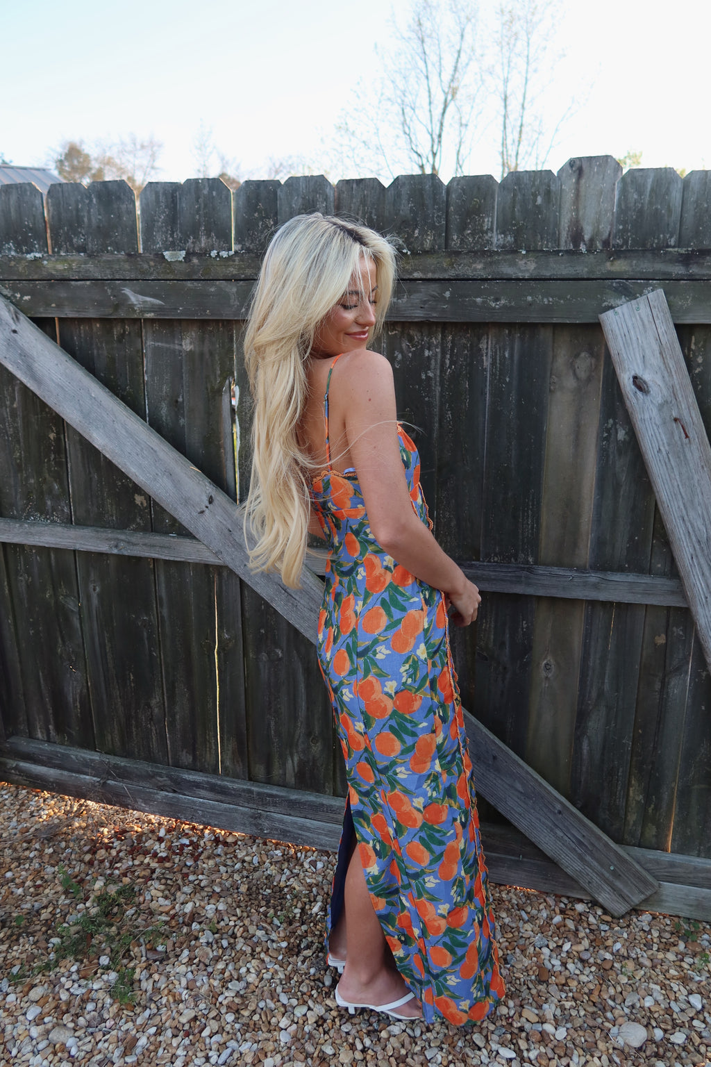 The Orange Grove Midi Dress