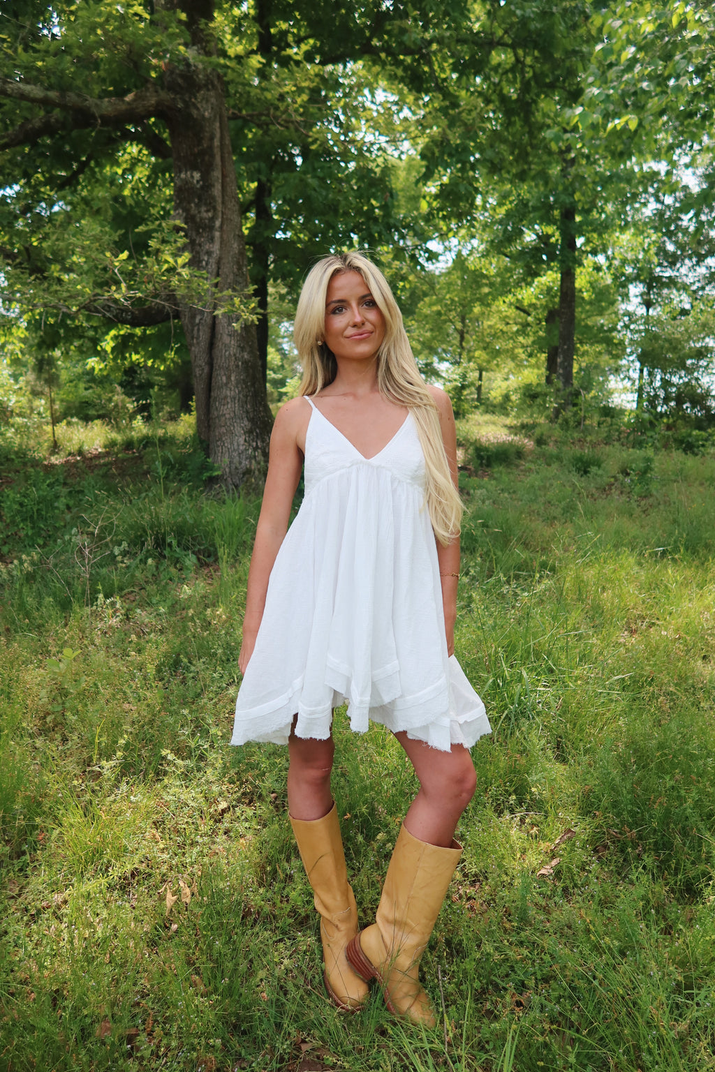 Lumi Embroidered Baby Doll Dress