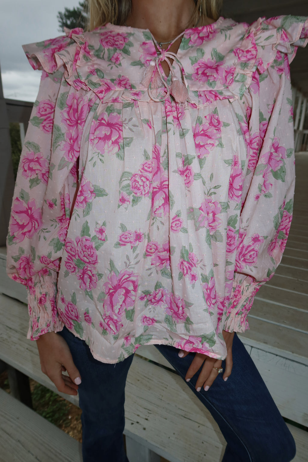 Alivia Floral Ruffle Blouse