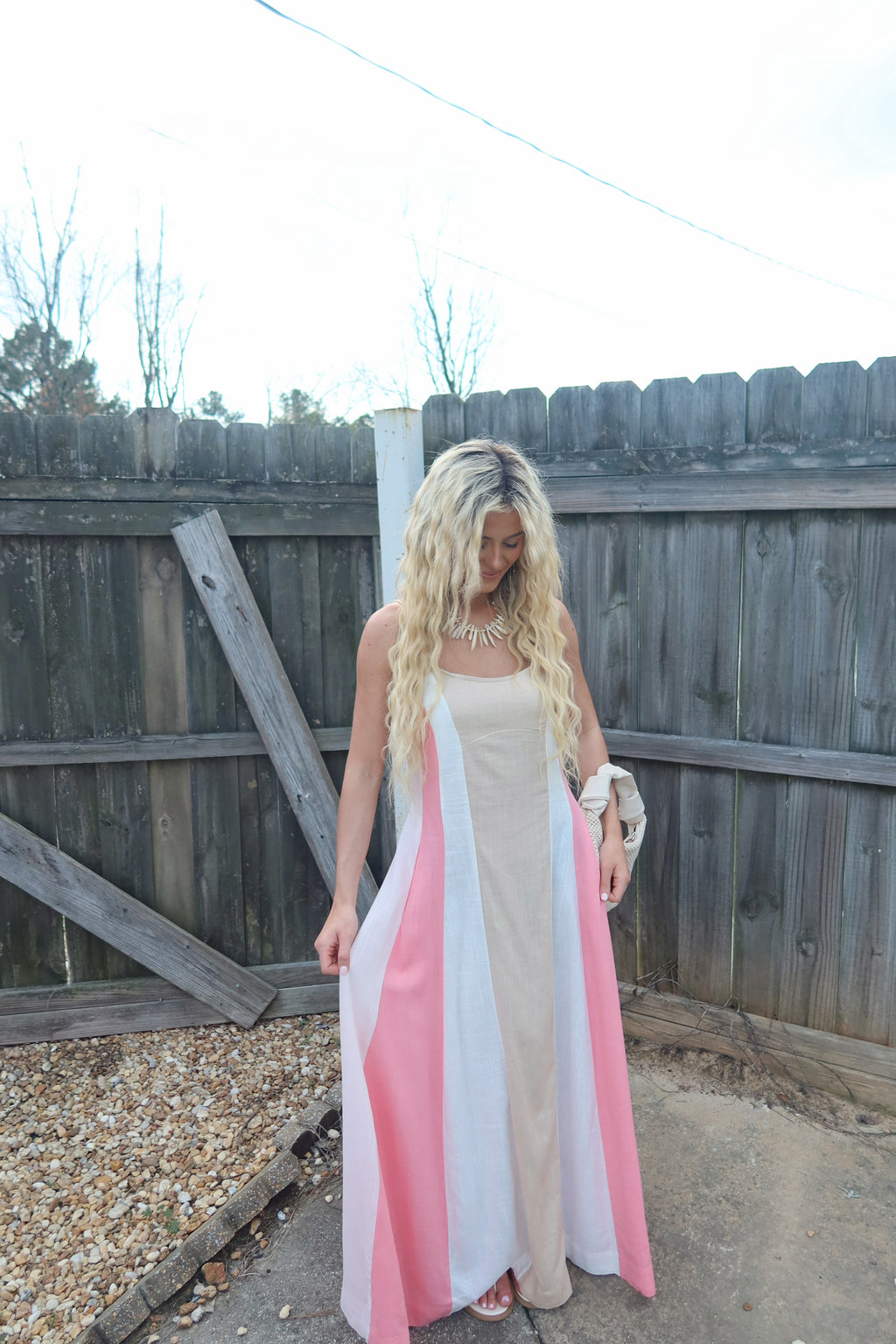 Seabreeze Color block Maxi Dress