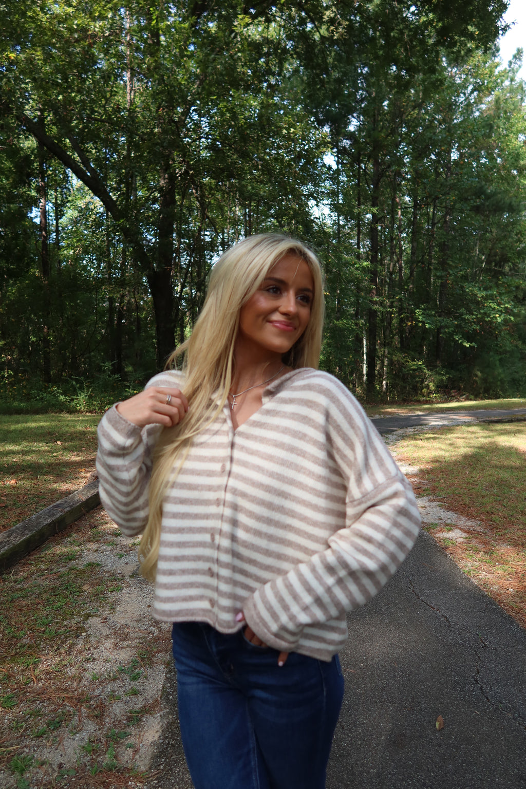 Cottage Stripe Cardigan