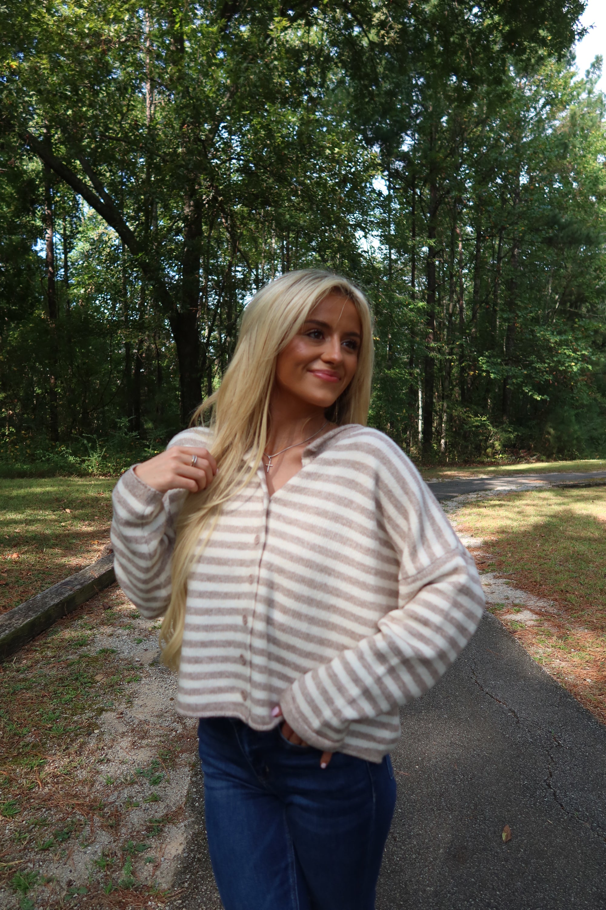 Cottage Stripe Cardigan