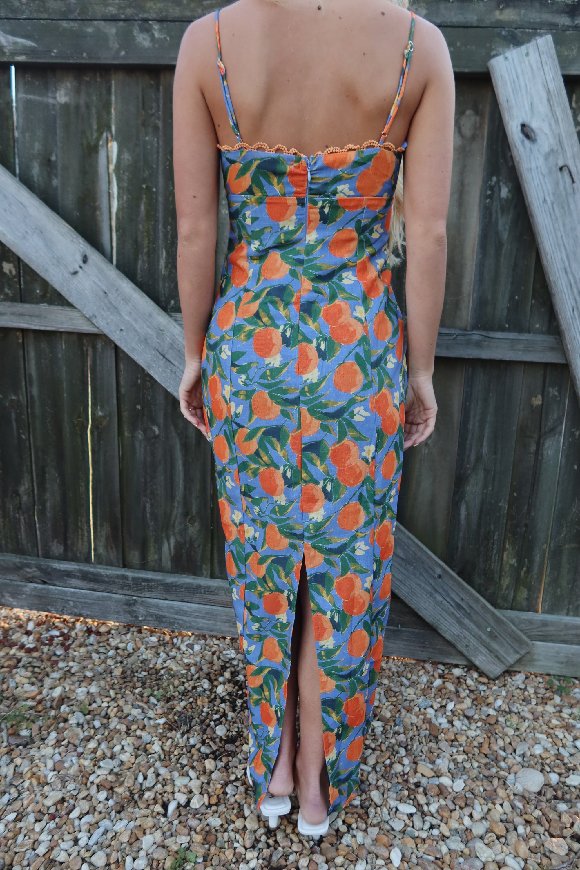 The Orange Grove Midi Dress