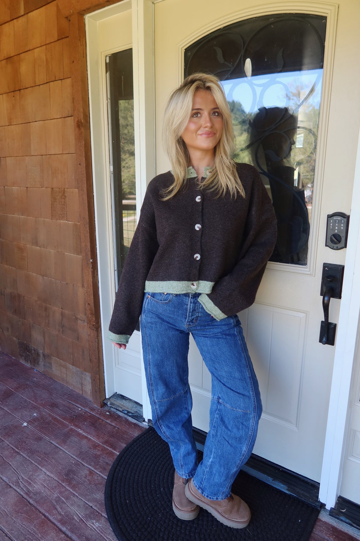 Allie Contrast Trim Cardigan