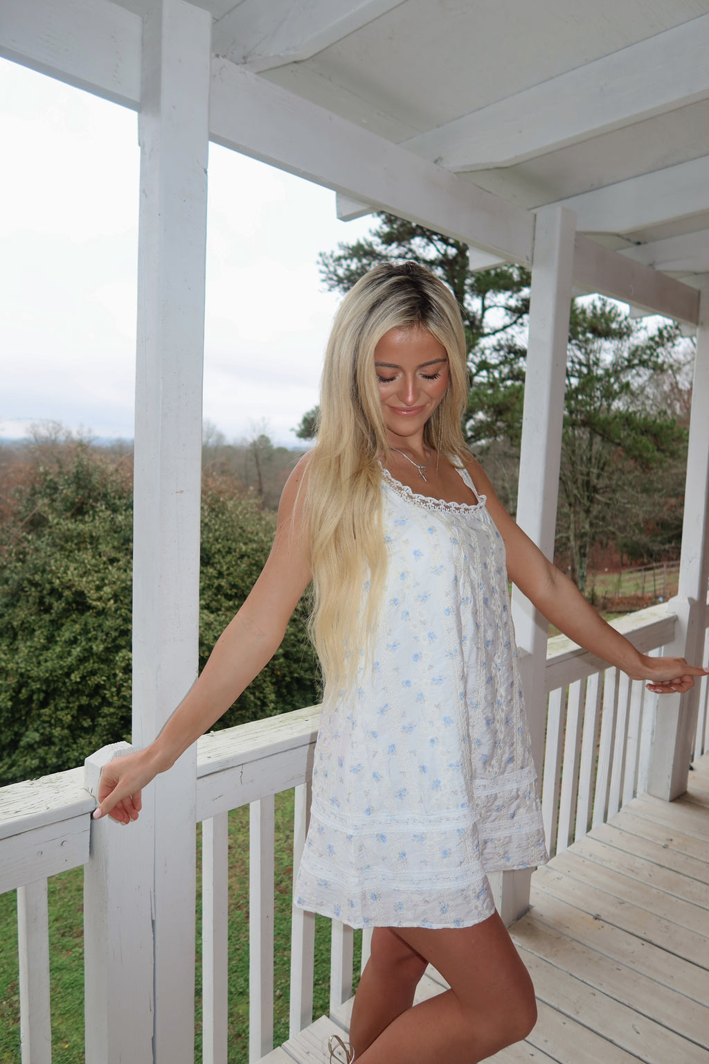 Quinn Eyelet Swing Dress