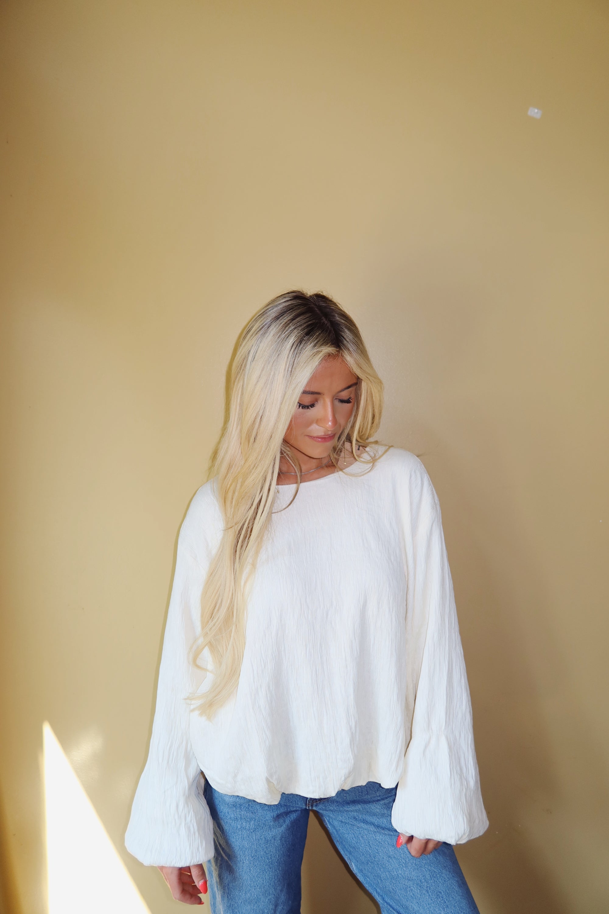 Taylor Long Sleeve Bubble Top