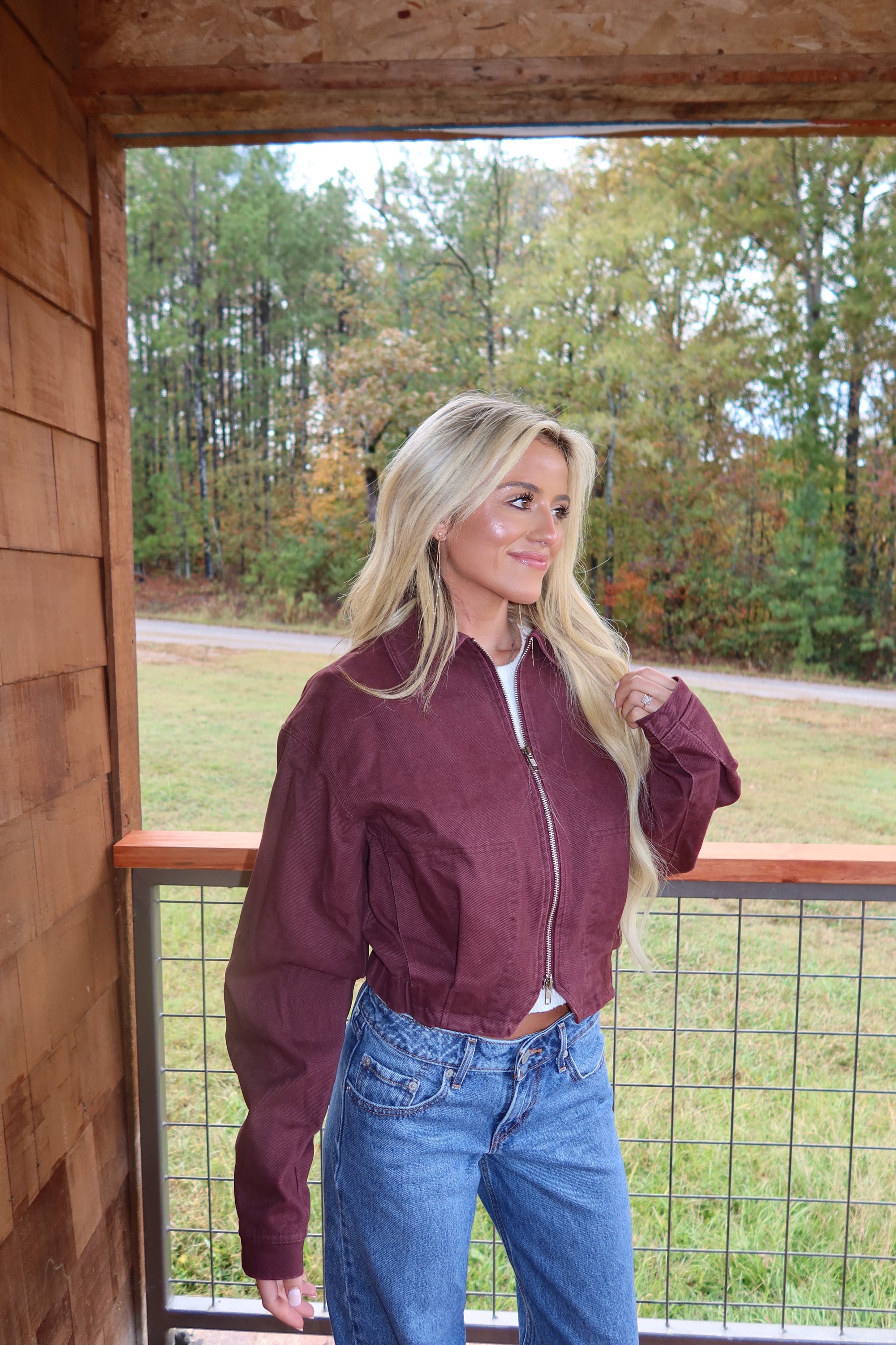 Midnight Merlot Bomber Jacket