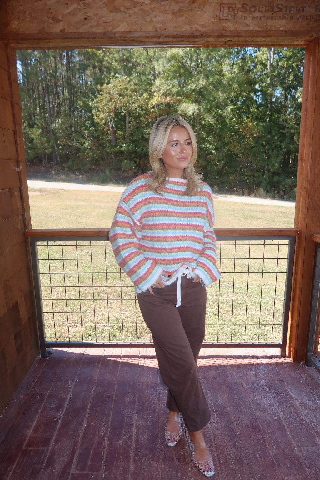 Chels Multi Striped Chunky Sweater