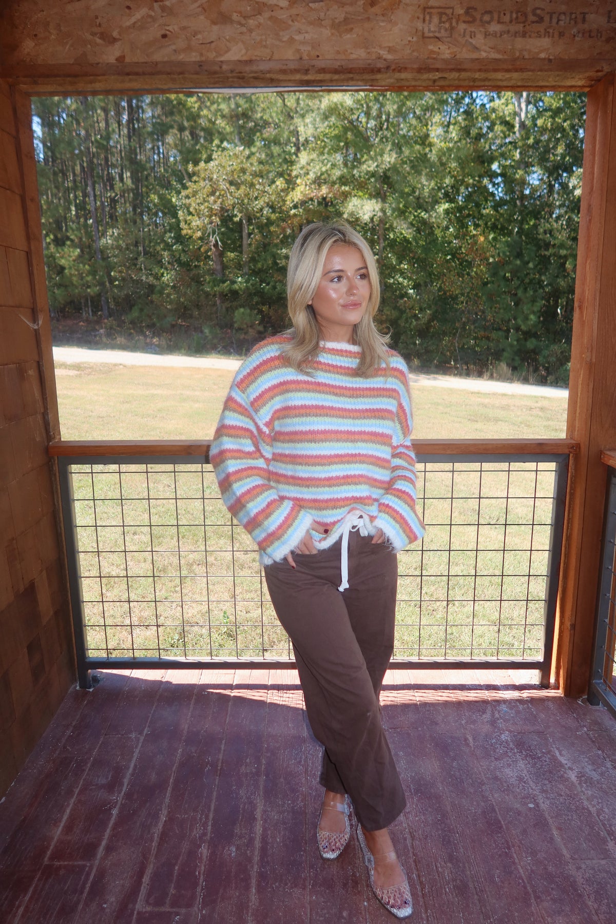 Chels Multi Striped Chunky Sweater