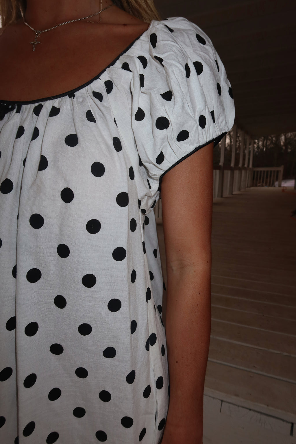 Alia Polka Dot Babydoll Dress
