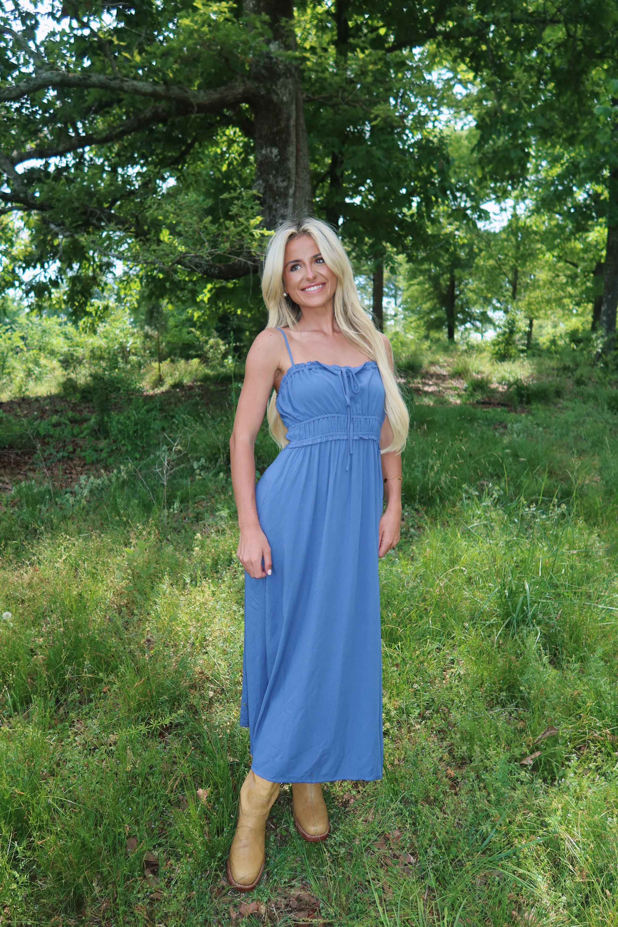 Angel Smocked Maxi Dress