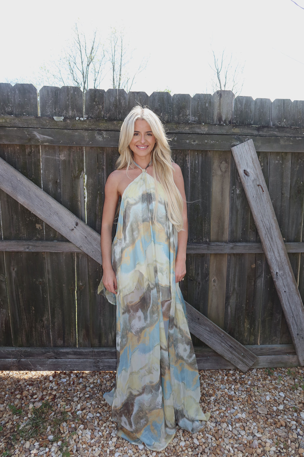 Daphne Gold Accent Gown