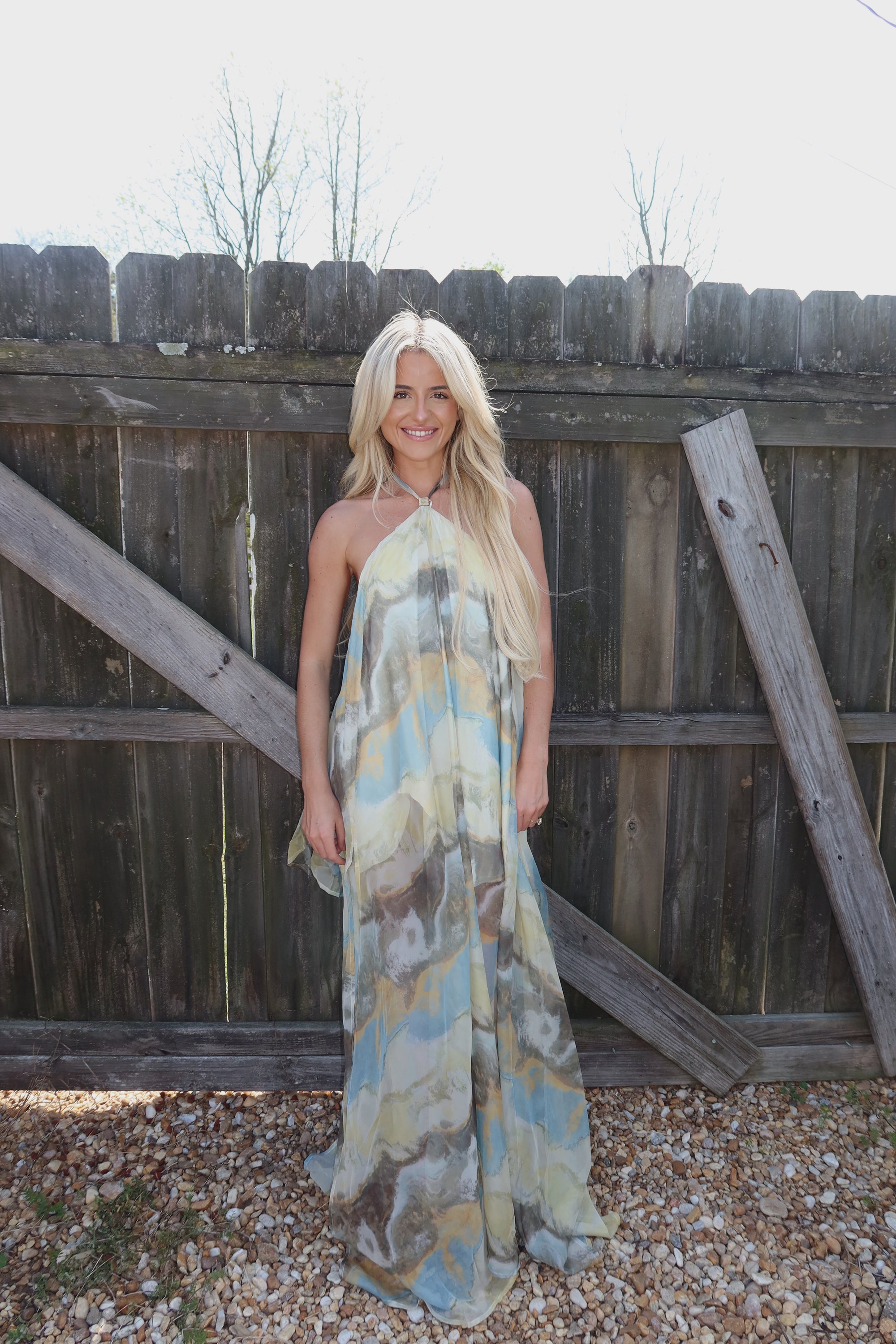 Daphne Gold Accent Gown