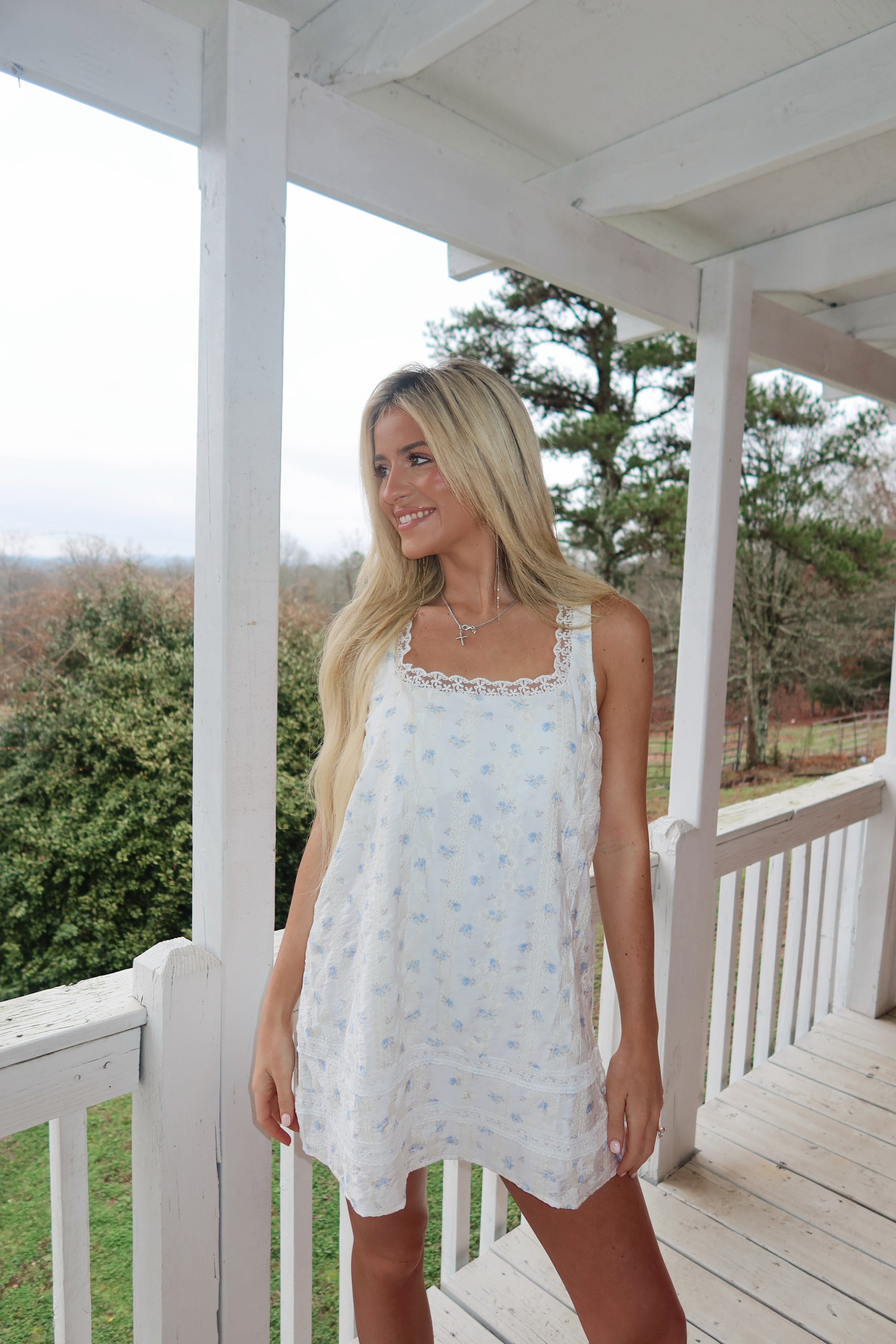 Quinn Eyelet Swing Dress