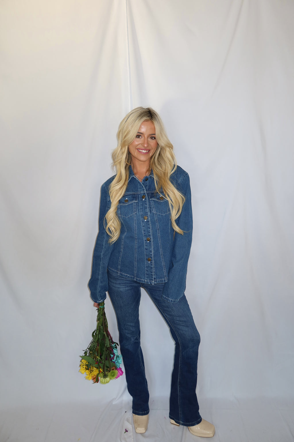 Mareli Fitted Denim Top
