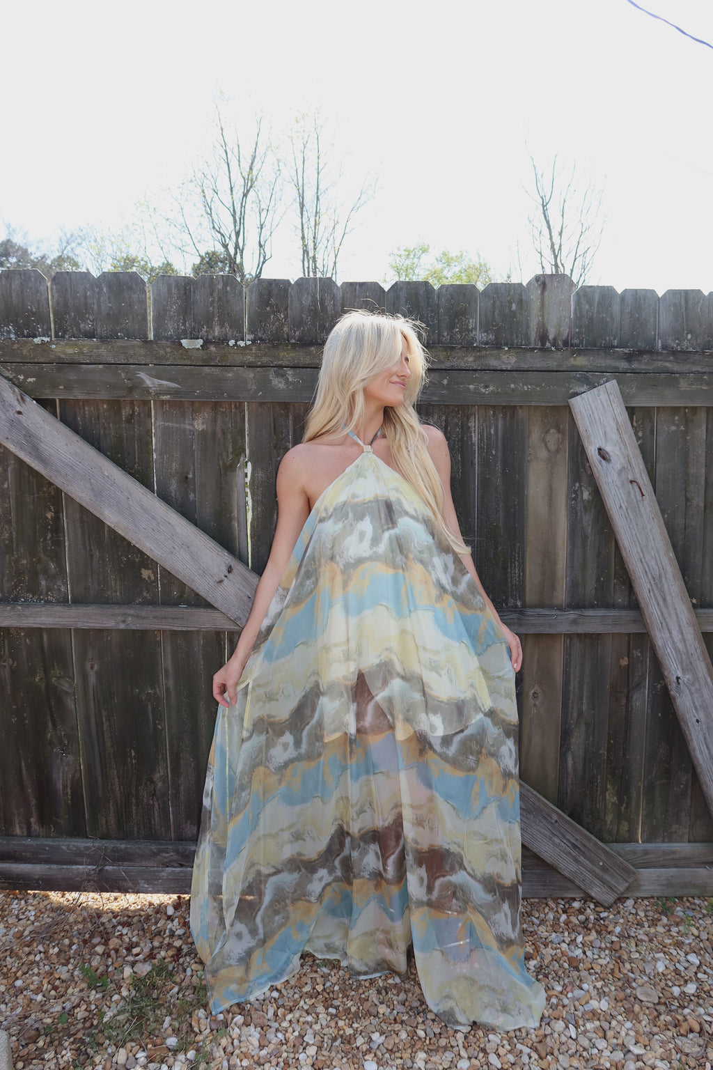 Daphne Gold Accent Gown