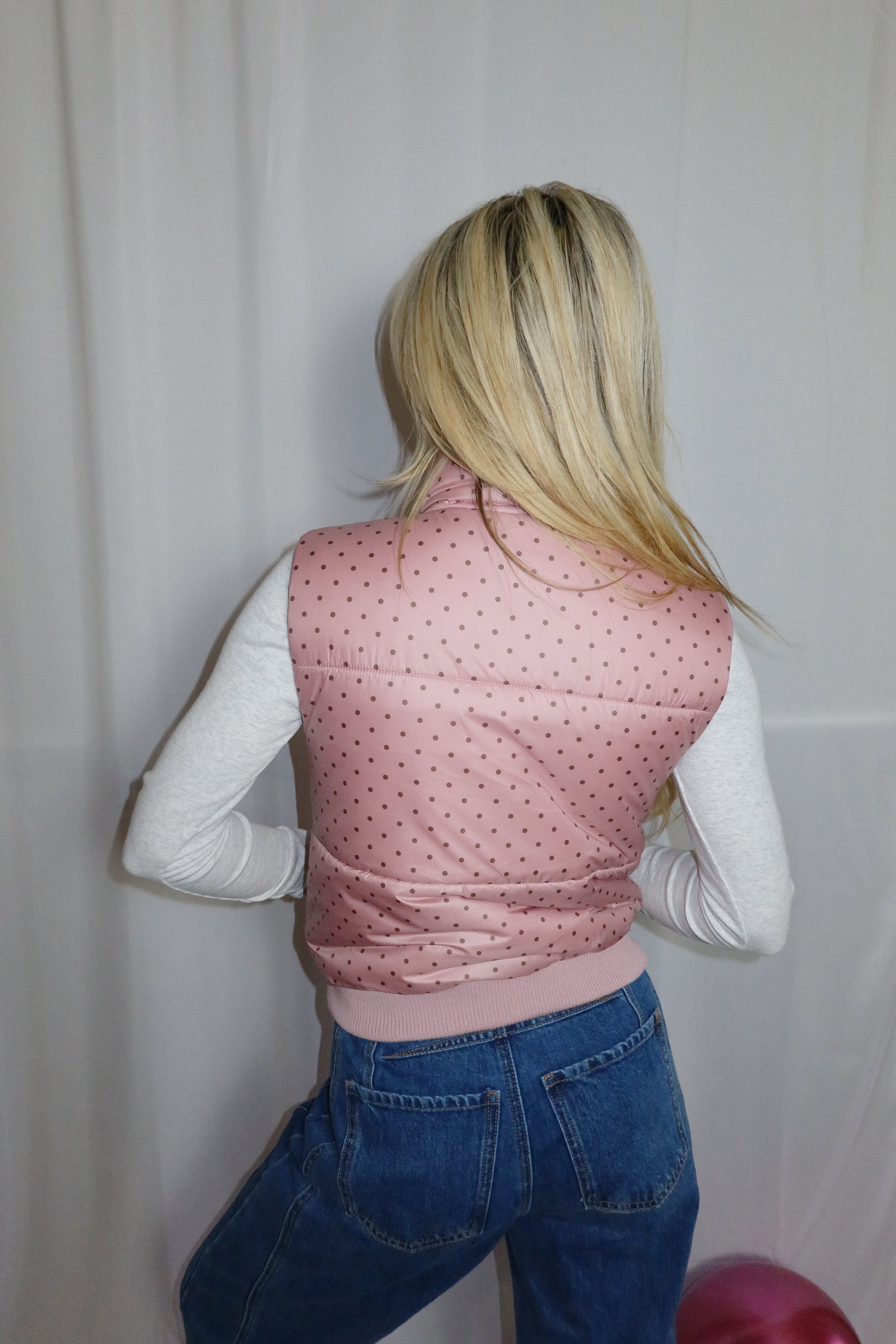 Darling Polka Dot Puffer Vest