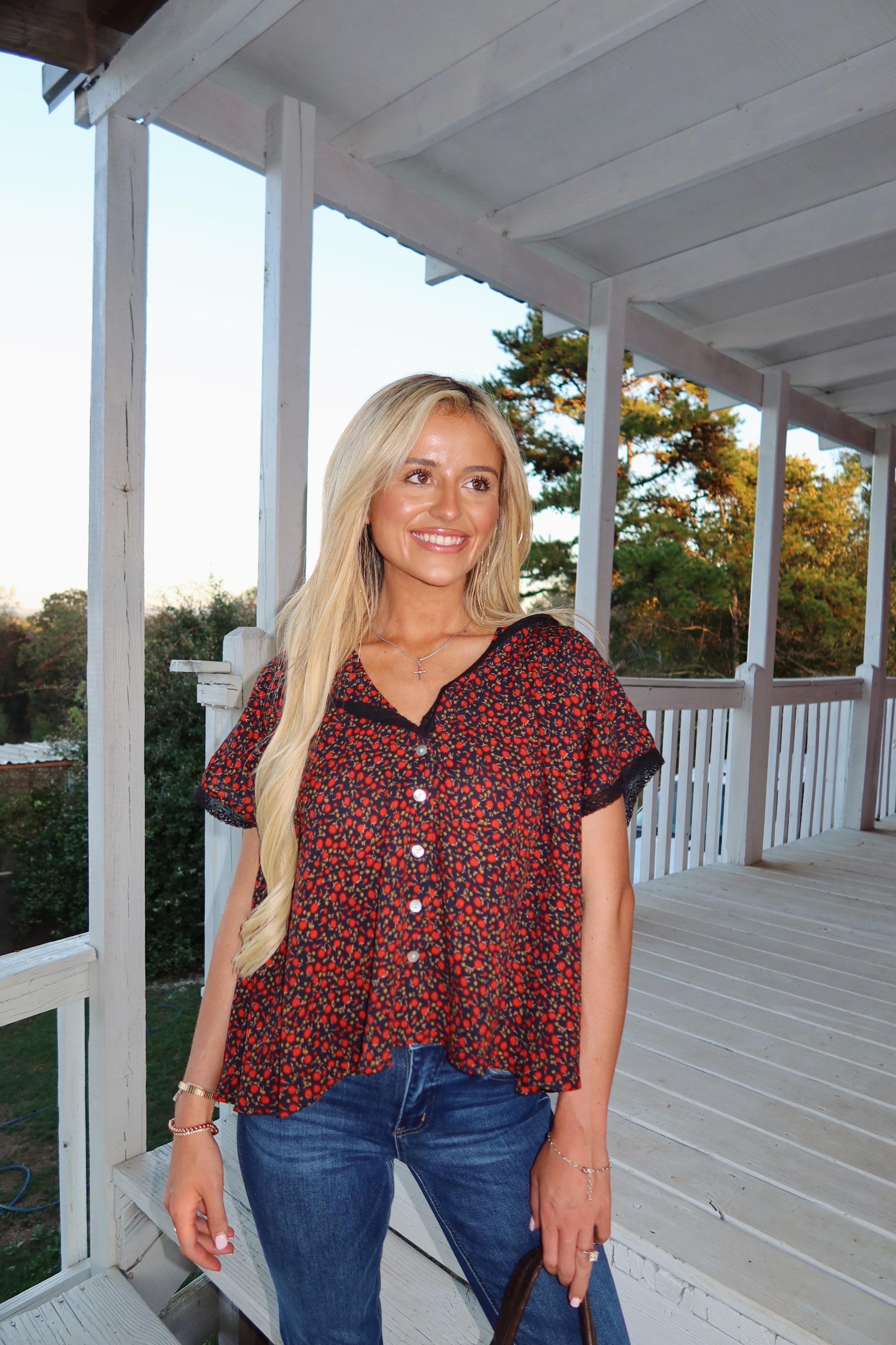 Autumn Floral Blouse