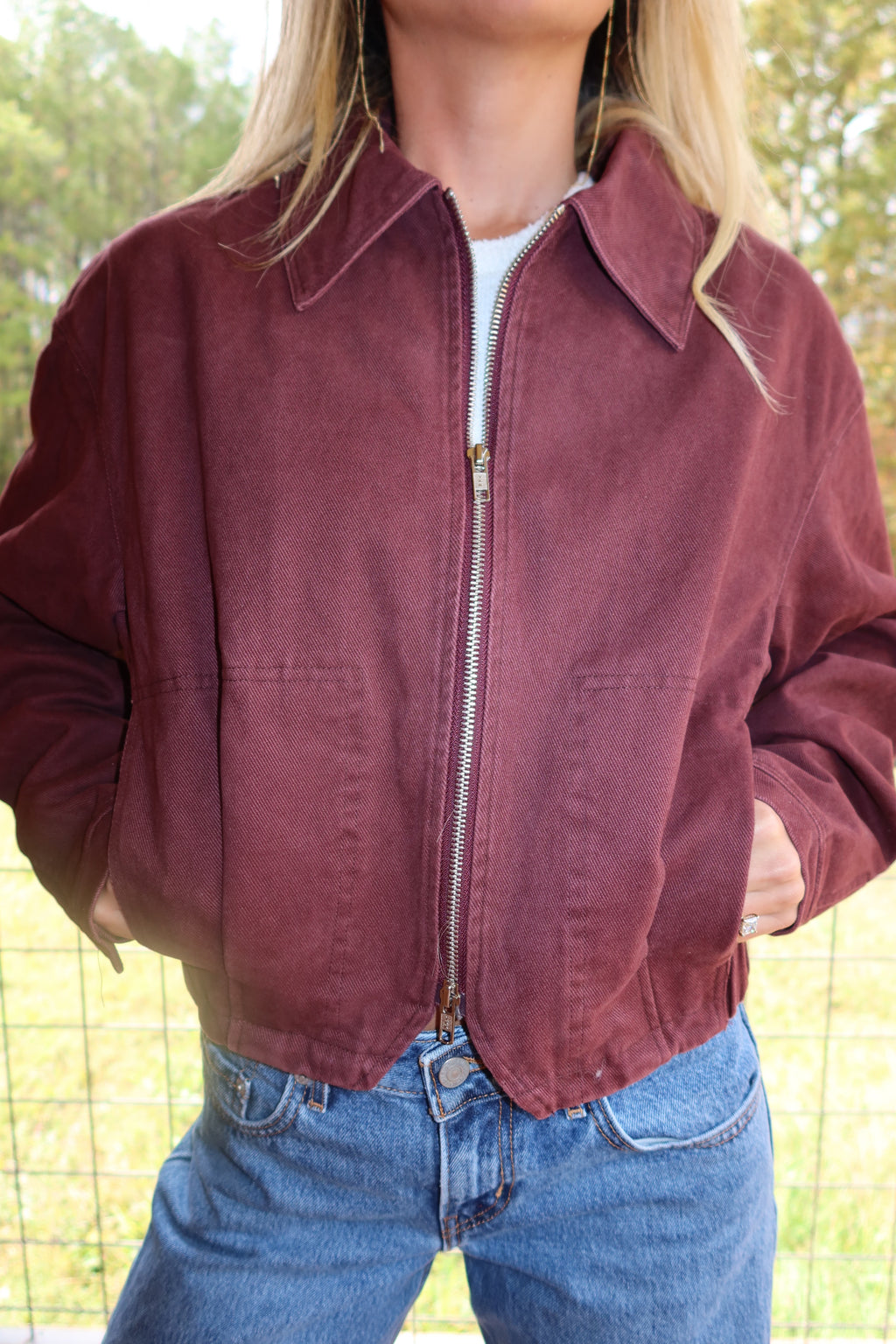 Midnight Merlot Bomber Jacket