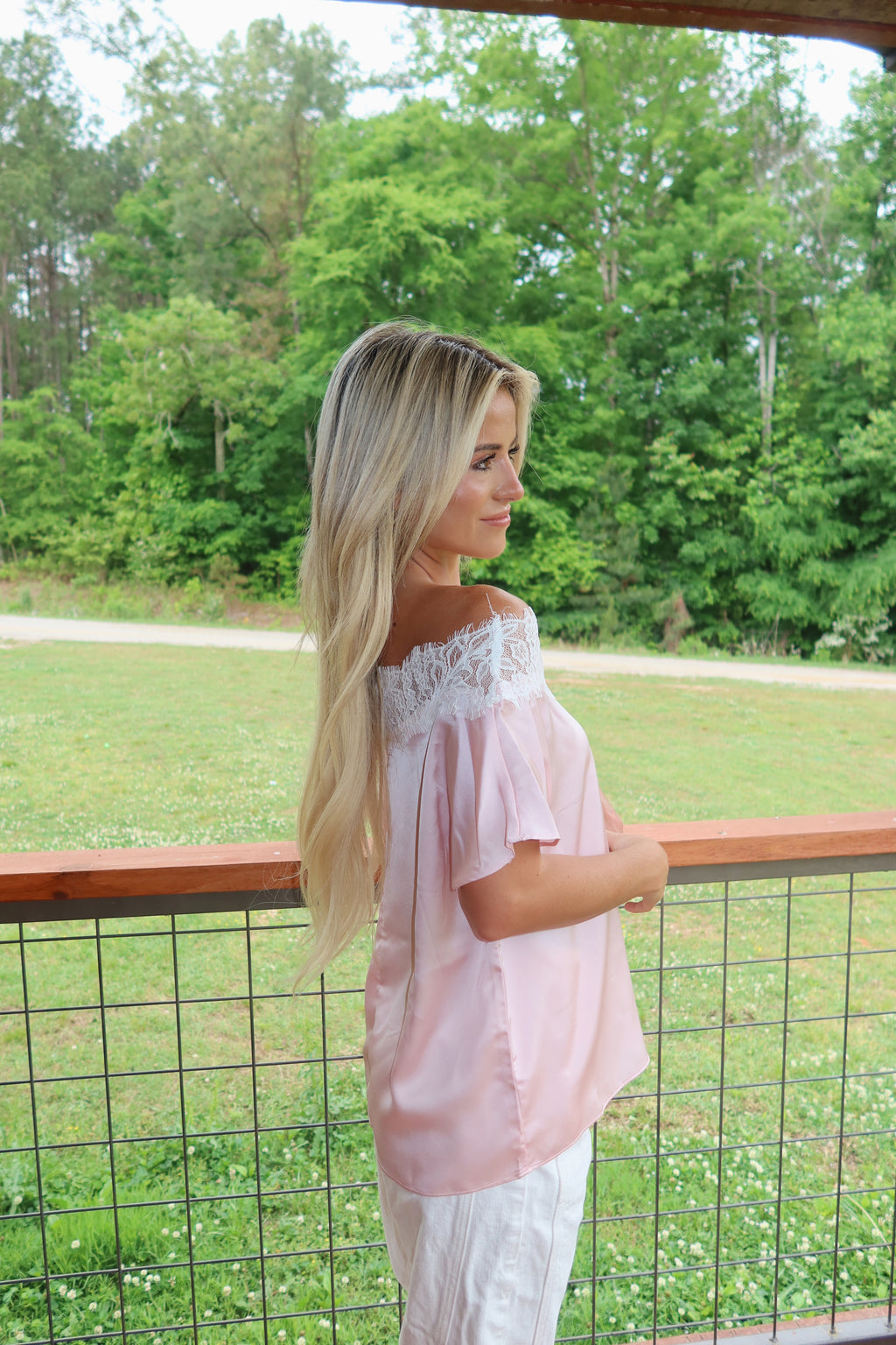 Stassi Satin Blouse (Pink)
