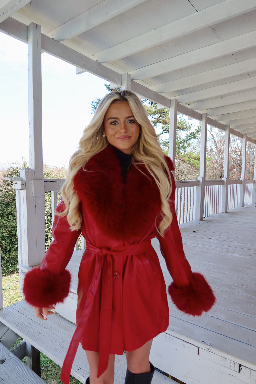 Stacy Fur Trim Jacket
