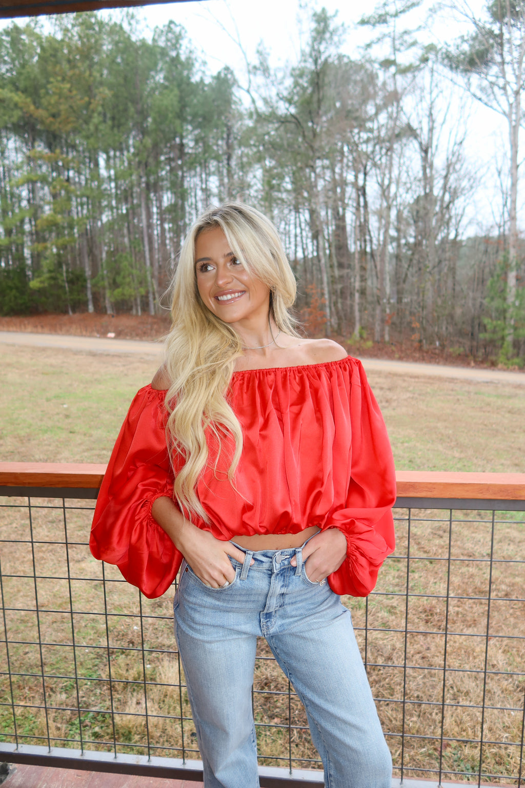 Sienna Blouse (orange-red)